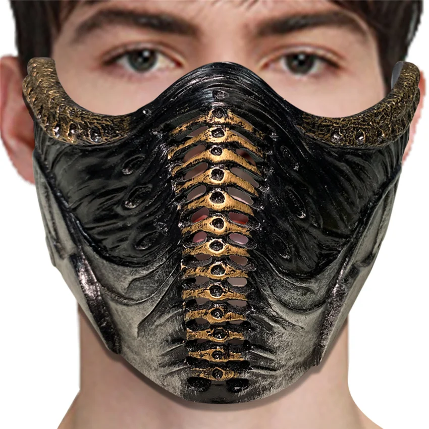 Mortal Kombat Scorpion Sub-Zero Cosplay Resin Mask